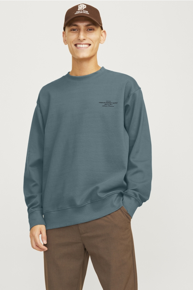 JPRBLACHAD BRANDING SWEAT CREW NECK 12261386 GOBLIN BLUE